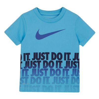 Boys' blue logo print t-shirt